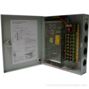9 CH 5A CCTV Camera Power Supply Box 12V DC (RX-PS60-9C)